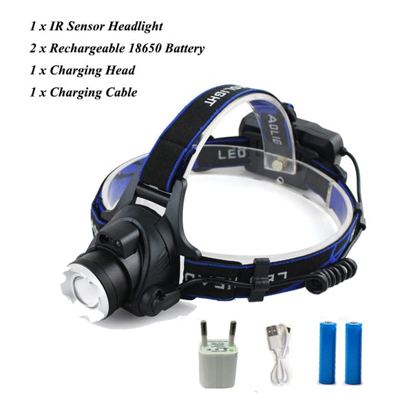 USB Rechargeable LED Headlamp 10000Lums