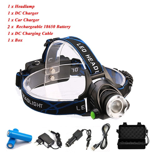 USB Rechargeable LED Headlamp 10000Lums