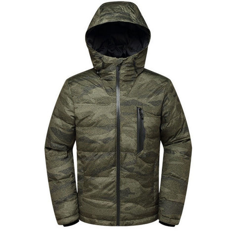 Hooded Camouflage Down Jacket