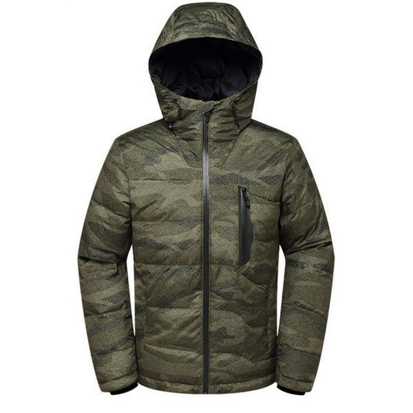 Hooded Camouflage Down Jacket